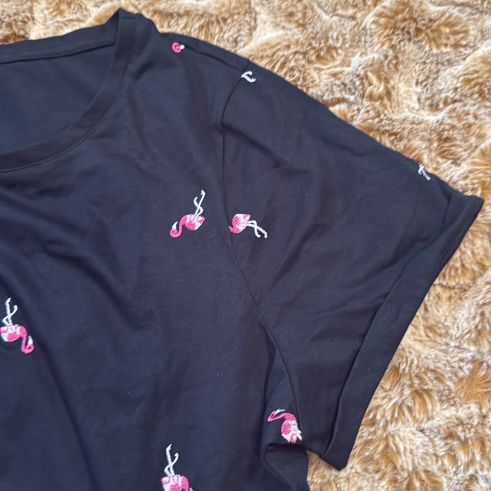 Vintage America Black Cherry Print Women's Top size XXL - Picture 9 of 9